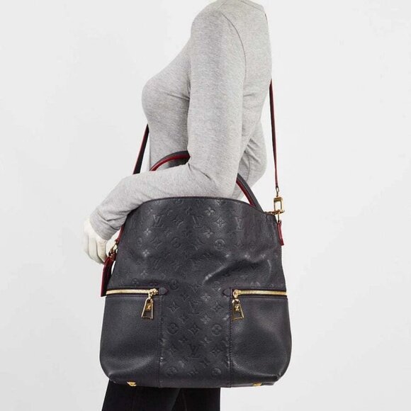 Louis Vuitton Marine/Rouge Monogram Empreinte Leather Melie Bag - Picture 2 of 12